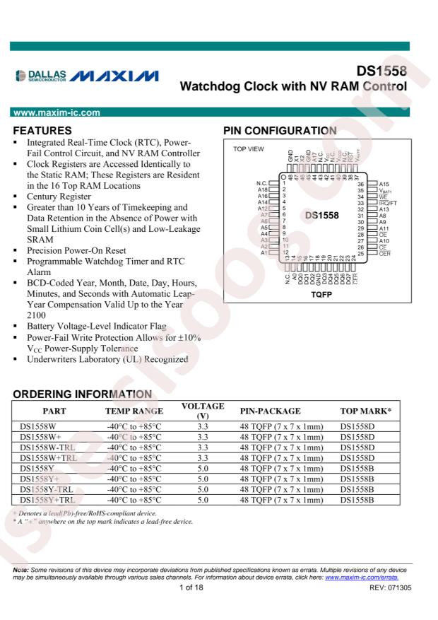 DS1558Y+TRL