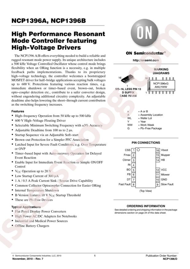 NCP1396BDR2G