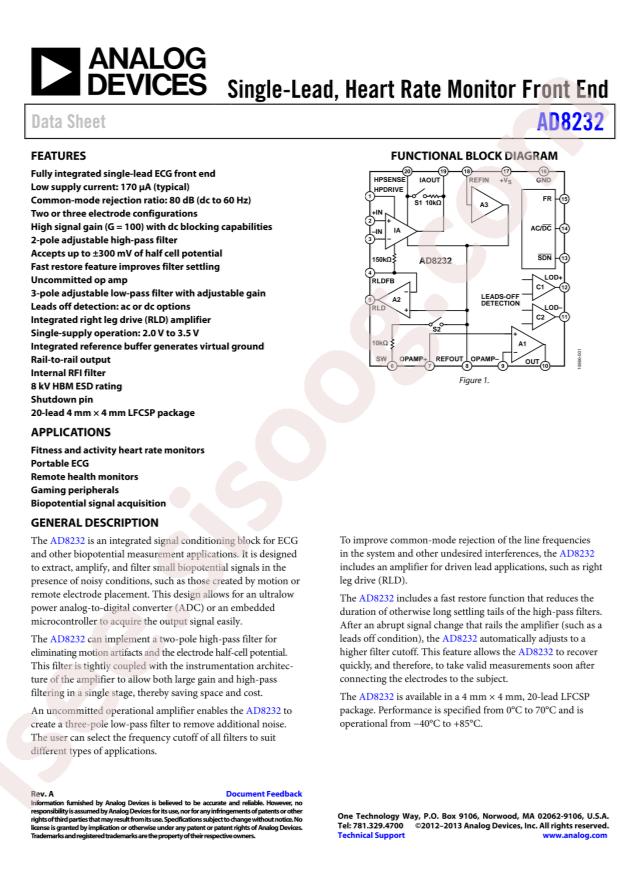 AD8232ACPZ-R7