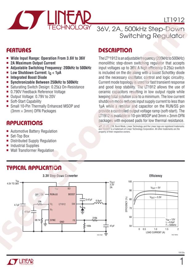 LT1912EDD#PBF