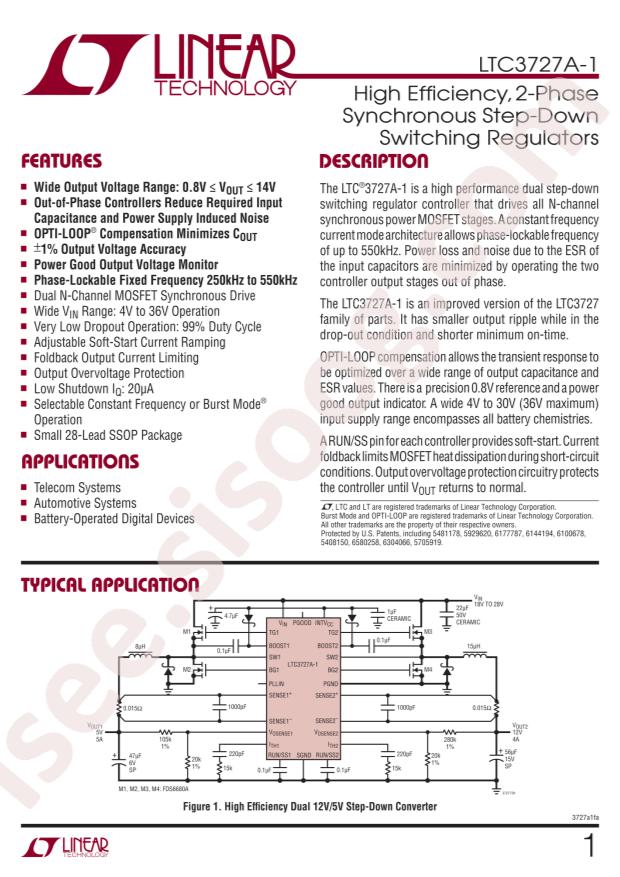 LTC3727AEG-1#TRPBF