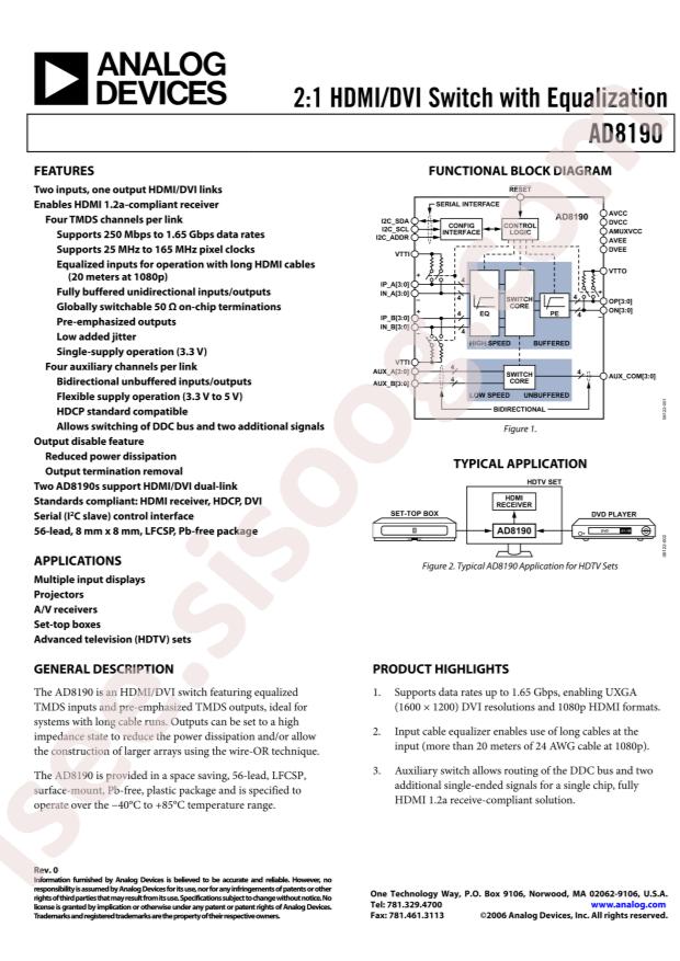 AD8190ACPZ-R7