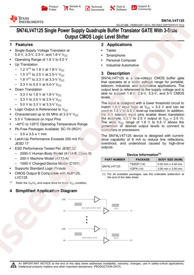 SN74LV4T125PWR