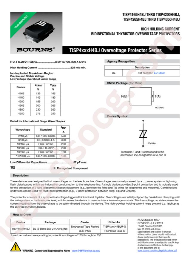 TISP4180H4BJR-S