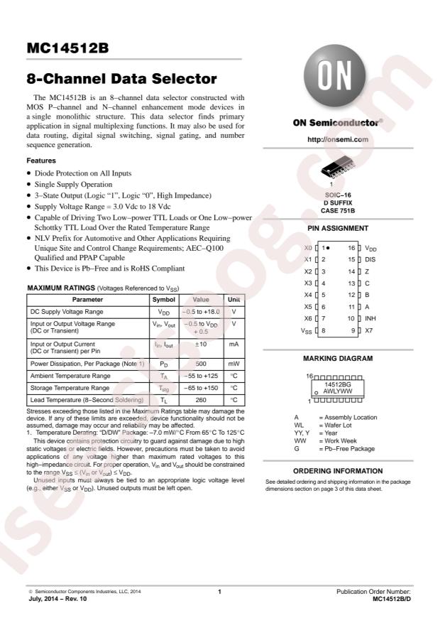 MC14512BDG