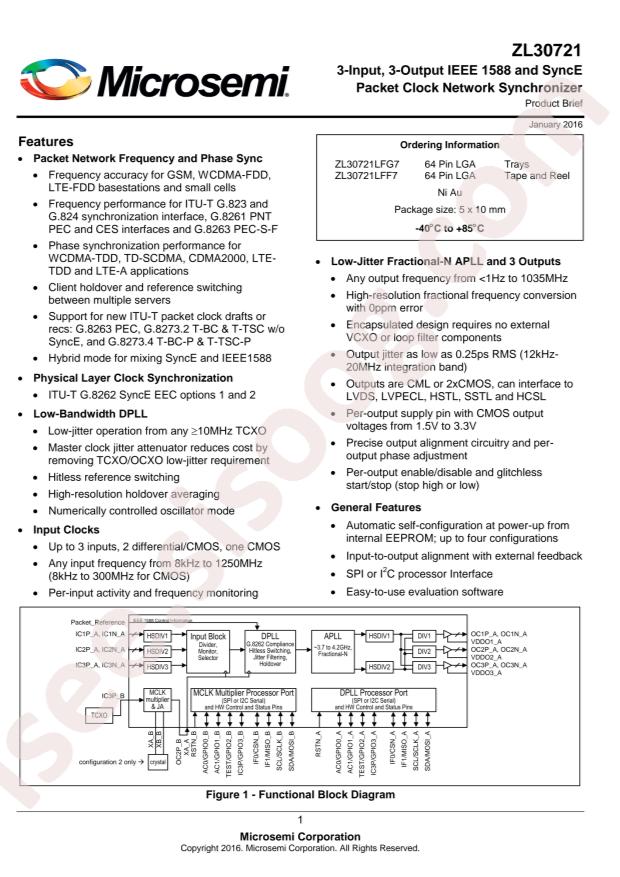 ZL30722LDF1