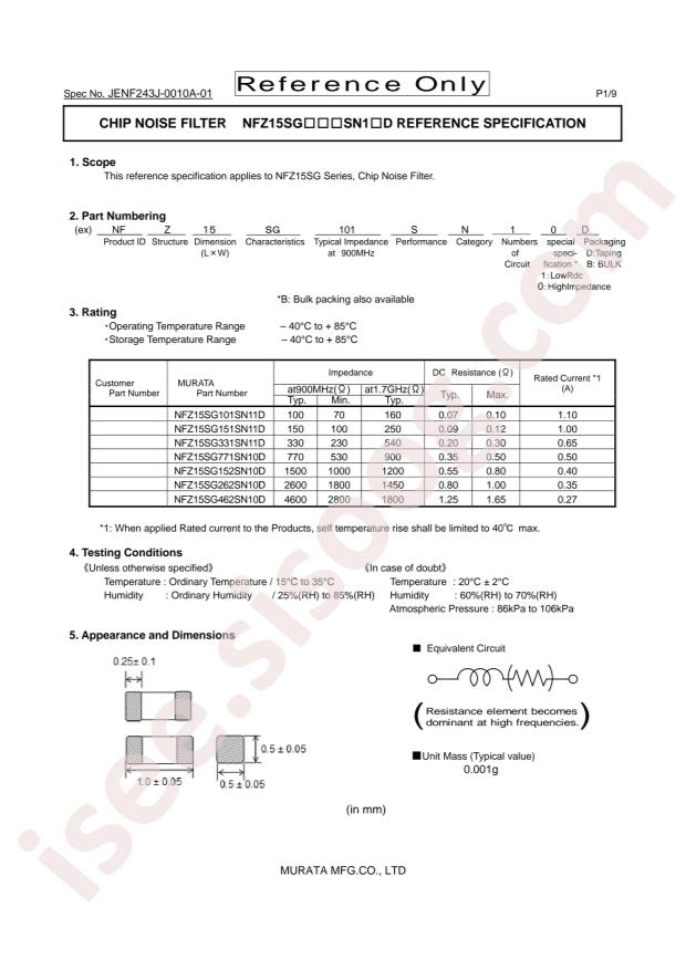 NFZ15SG462SN10D