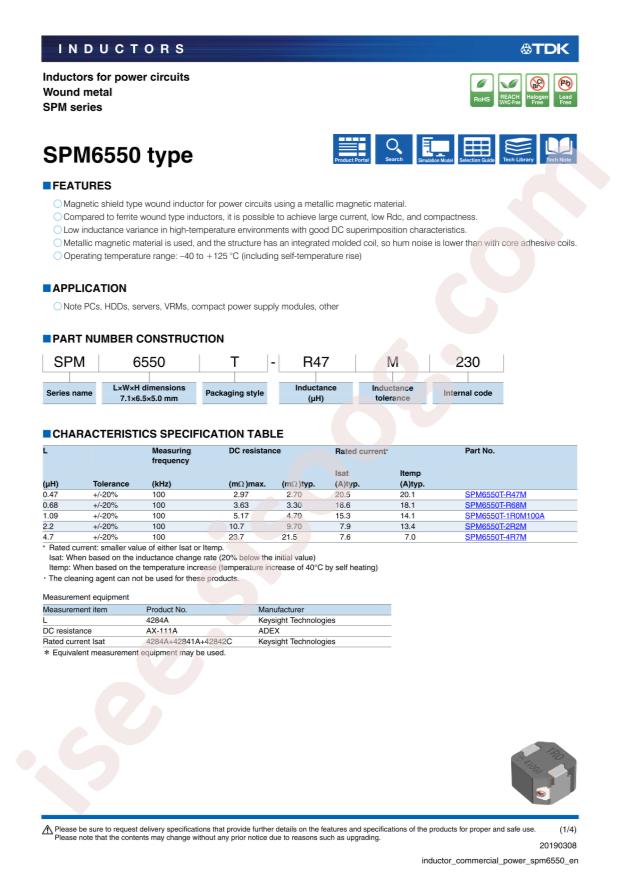 SPM6550T-R47M