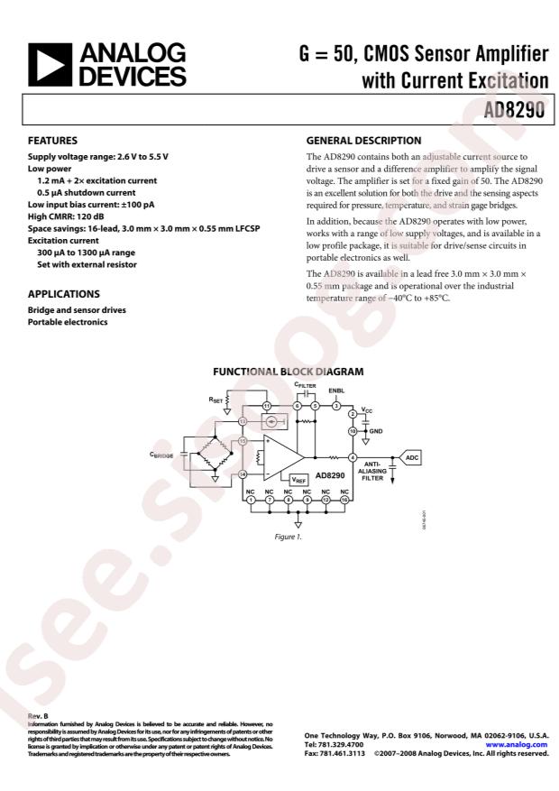 AD8290ACPZ-R7
