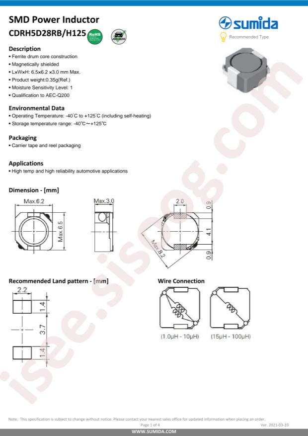 CDRH5D28RBH125NP-4R7PC