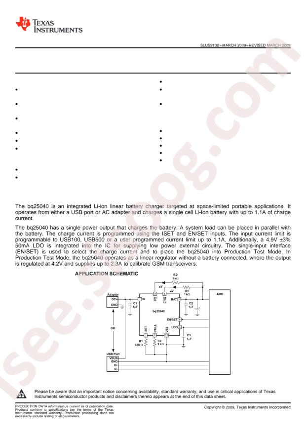 BQ25040DQCR