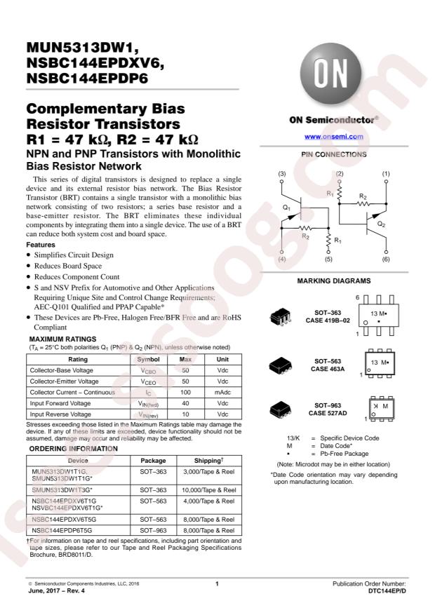 NSBC144EPDXV6T1G