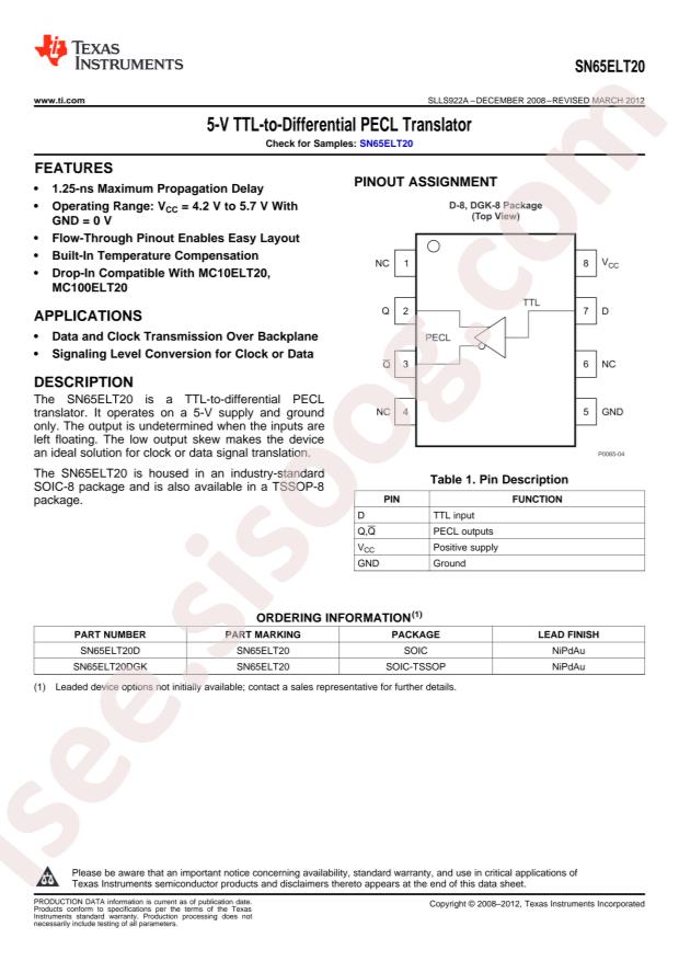 SN65ELT20D