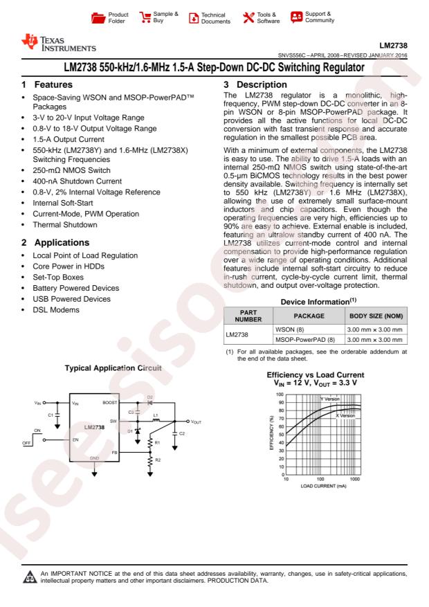 LM2738XMY/NOPB