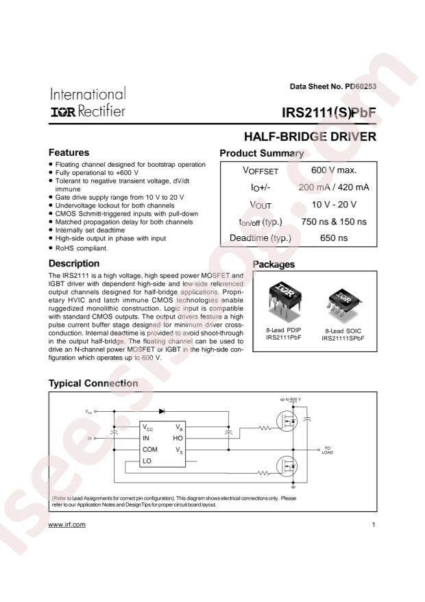IRS2111SPBF