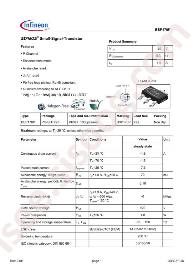 BSP170PH6327