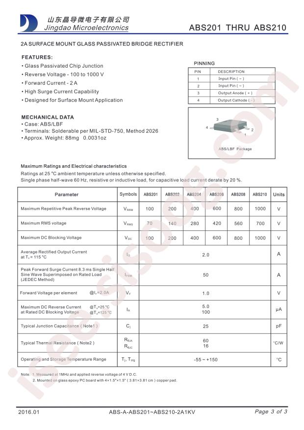 Jingdao Microelectronics ABS210