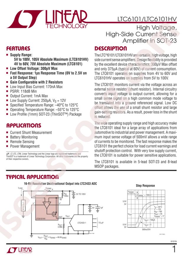 LTC6101CCS5#PBF