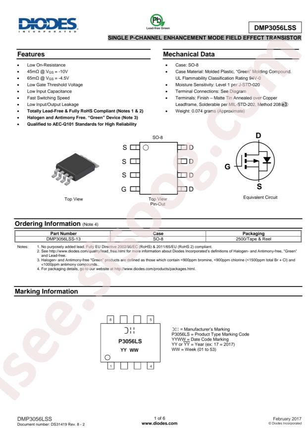DMP3056LSS-13