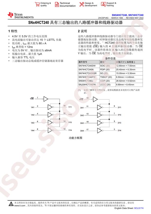SN74HCT240DW