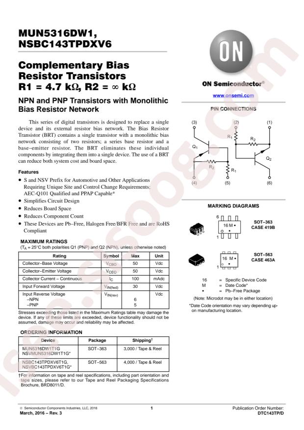 NSBC143TPDXV6T1G