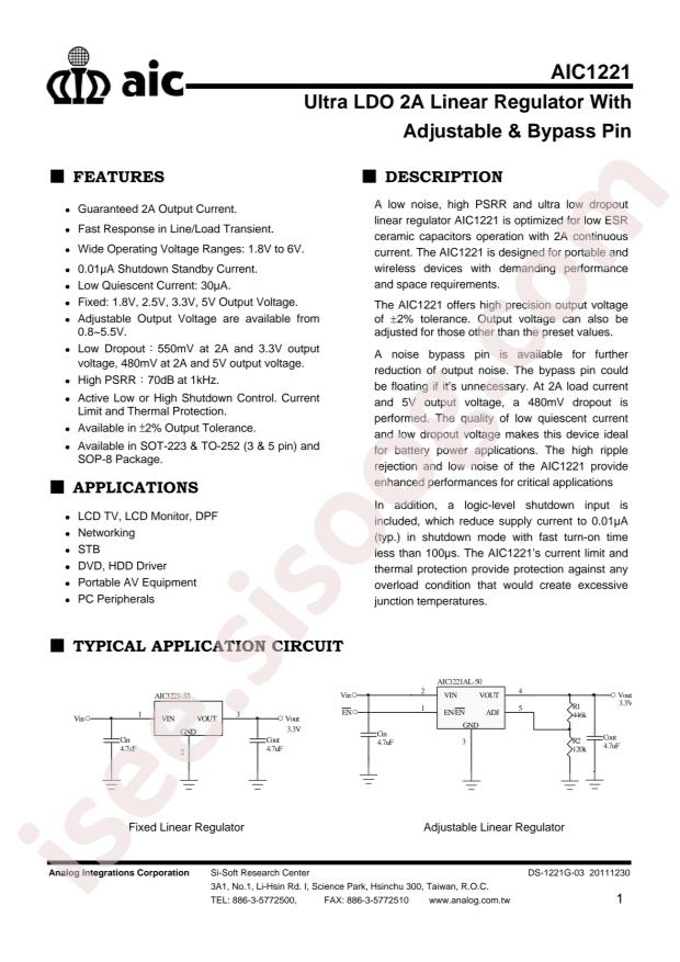 AIC1221-33GY3TR
