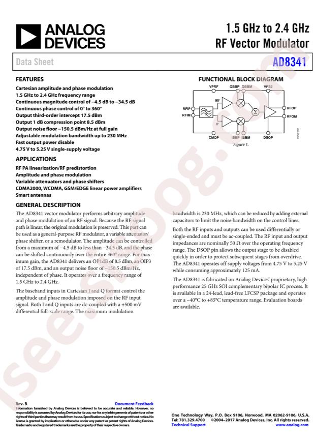 AD8341ACPZ-REEL7