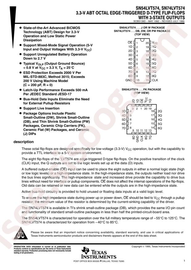 SN74LVT574PWR