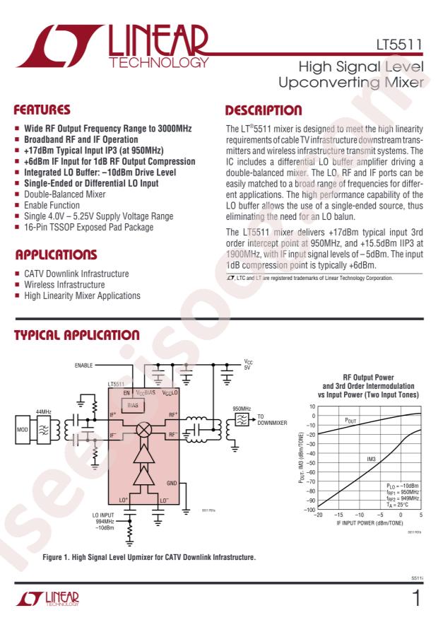 LT5511EFE#PBF