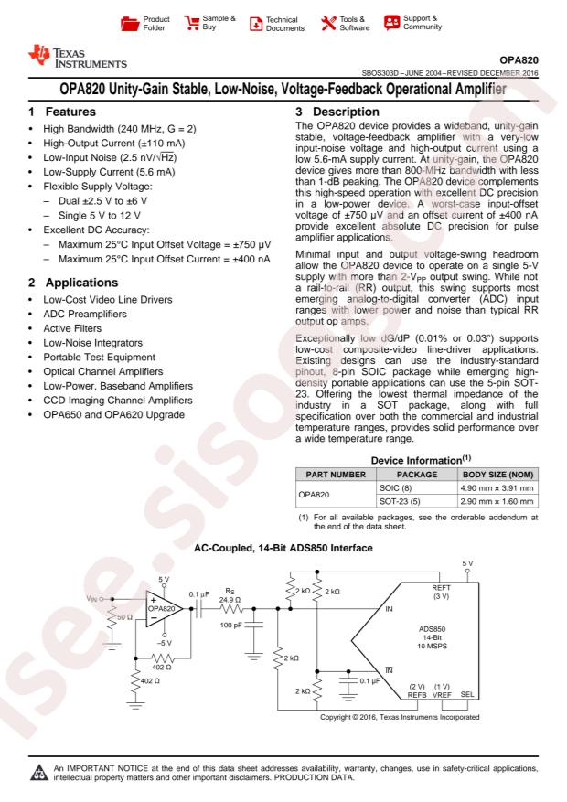 OPA820IDBVT