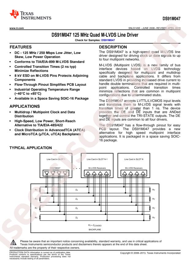 DS91M047TMA/NOPB