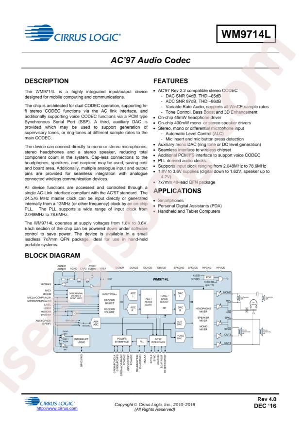 WM9714CLGEFL/RV