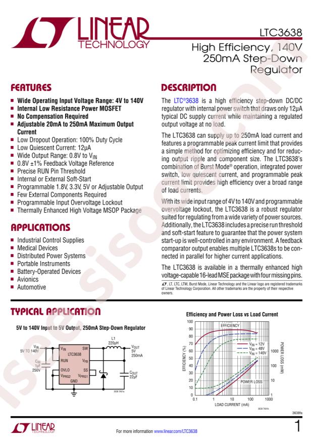 LTC3638IMSE#TRPBF