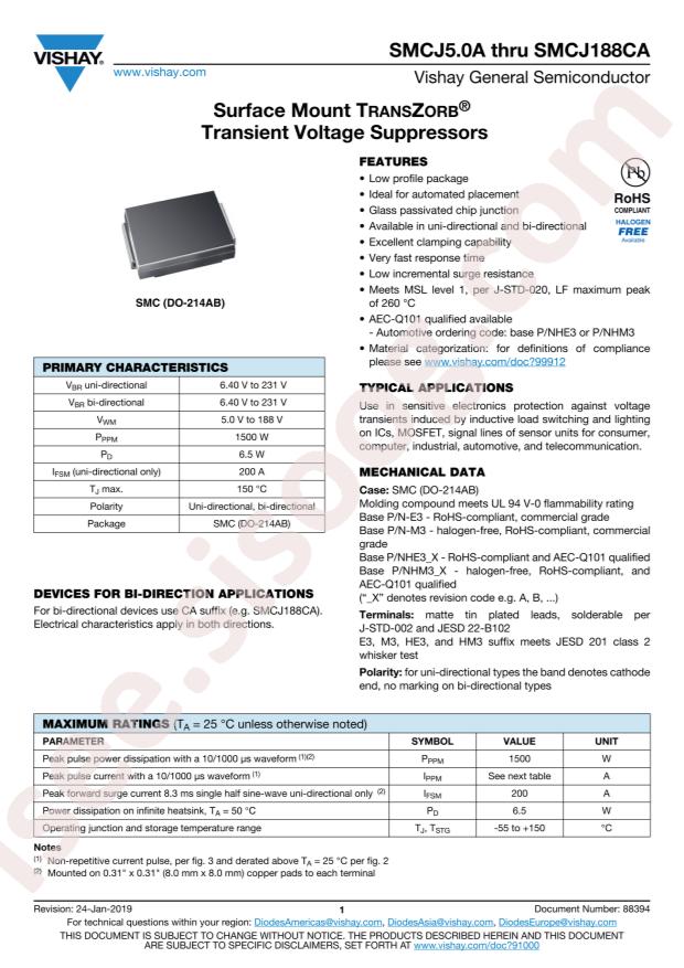 SMCJ100A-E3/57T