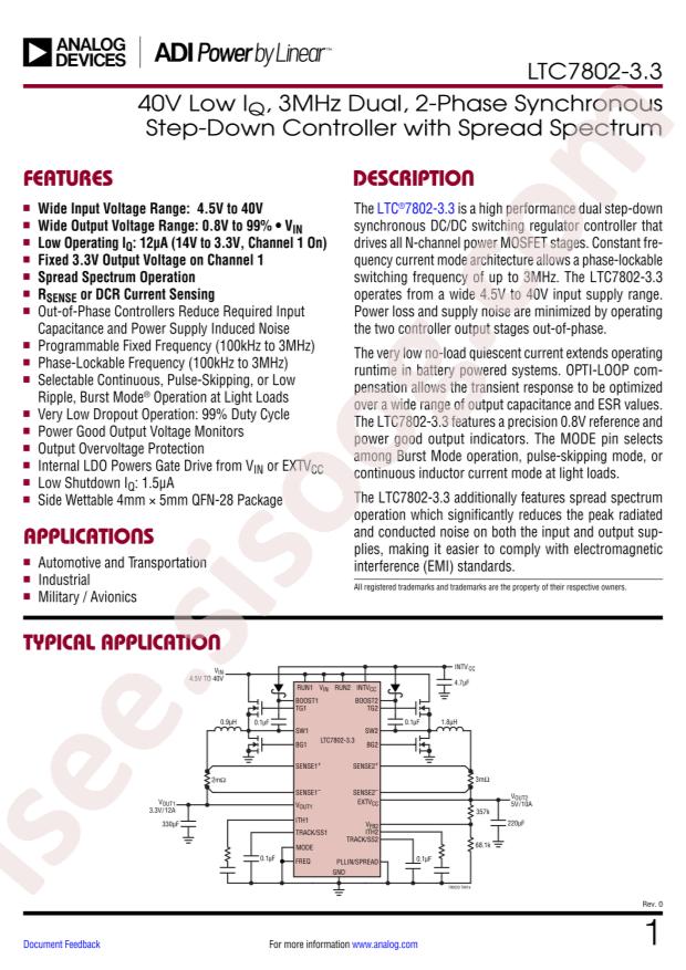 LTC7802EUFDM-3.3#TRPBF