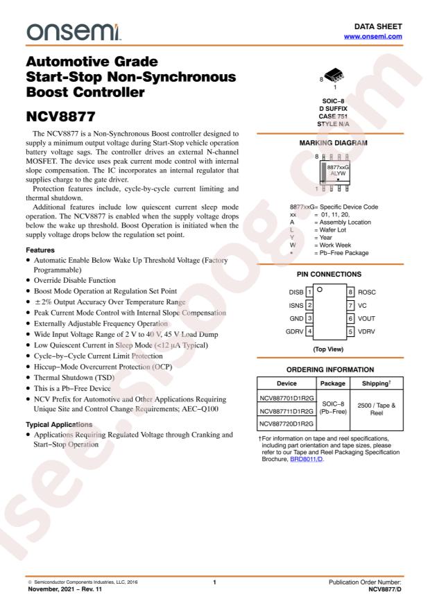 NCV887720D1R2G