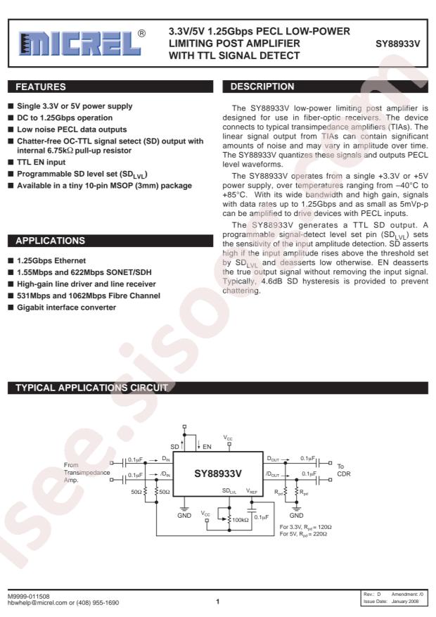 MICROCHIP SY88933VKI