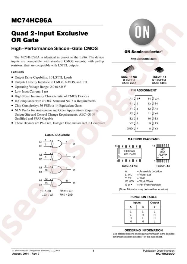 MC74HC86ADG