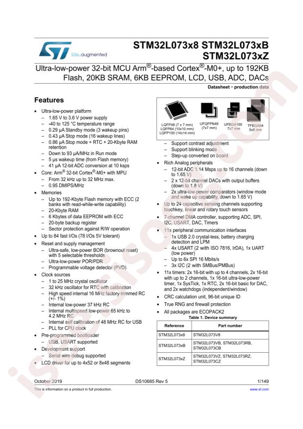 STM32L073VBT6TR