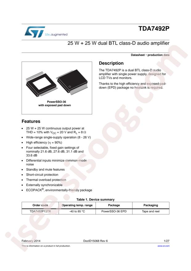 TDA7492P13TR