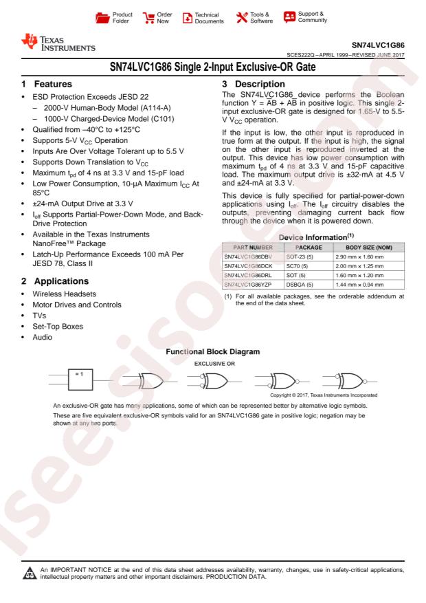 SN74LVC1G86DBVT
