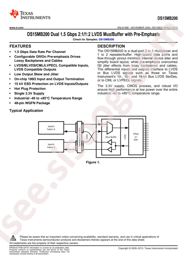 DS15MB200TSQ/NOPB