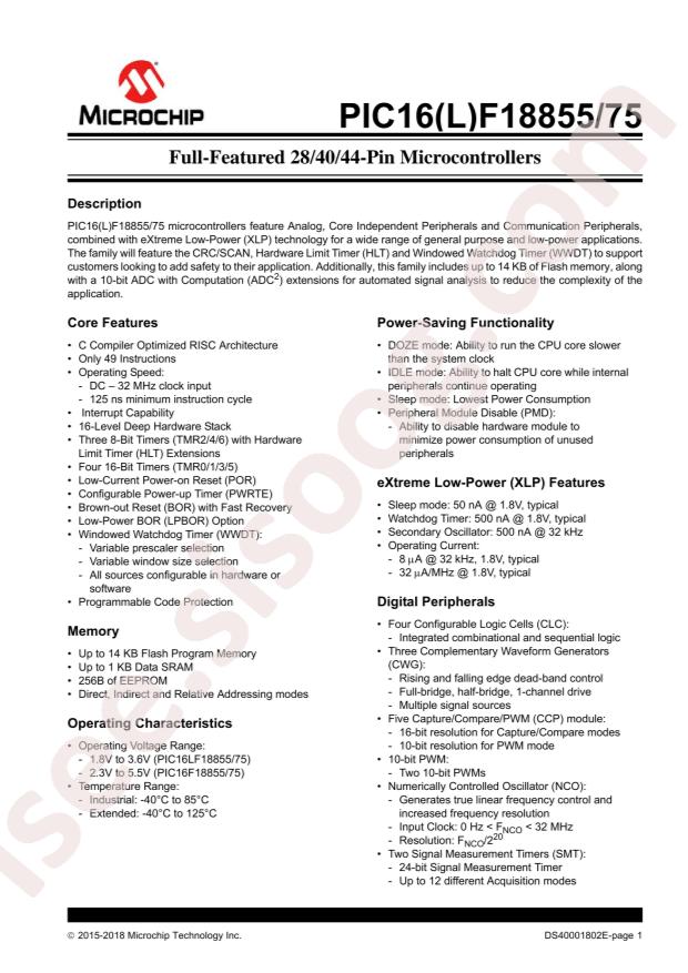 PIC16LF18875-E/P