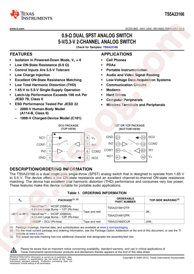 TS5A23166DCUR