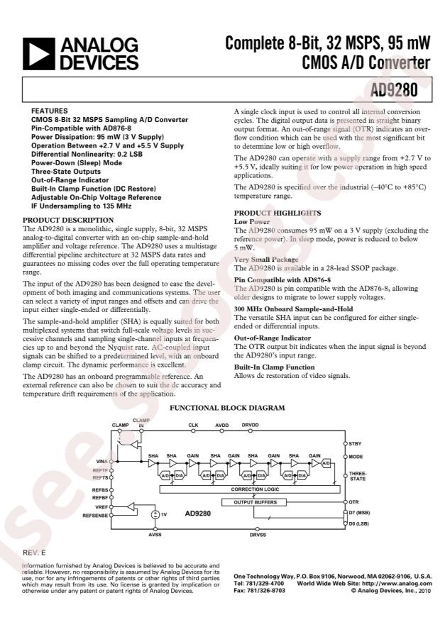 AD9280ARSZRL