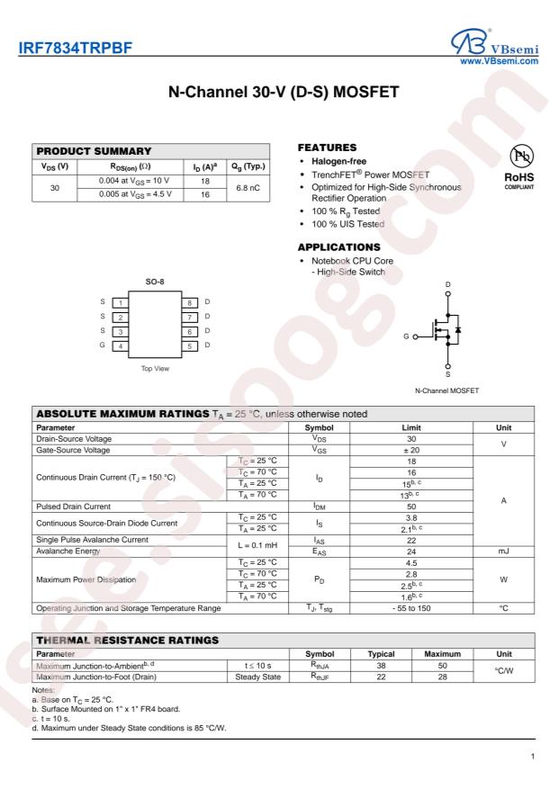 IRF7834TRPBF-VB
