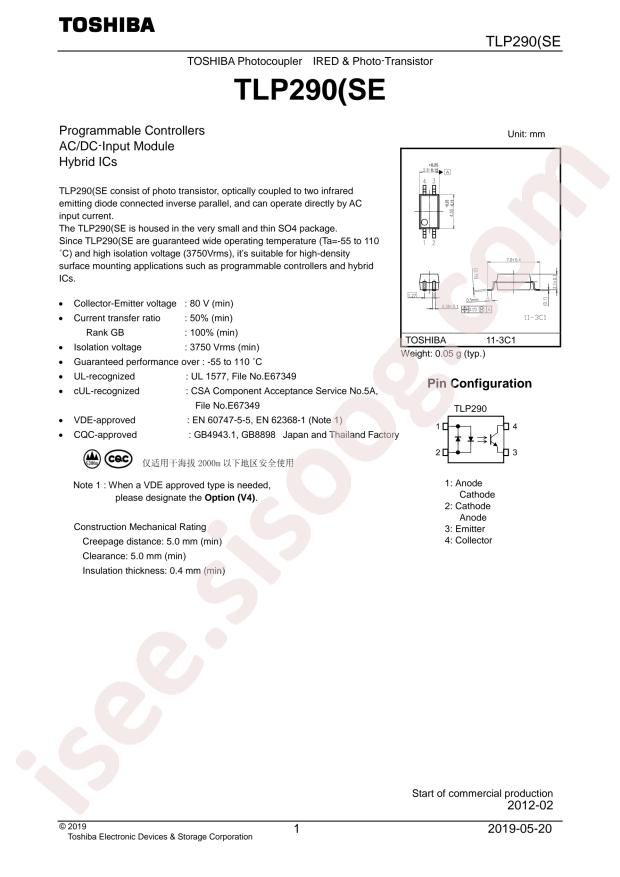 TLP290(V4GBTP,SE(T