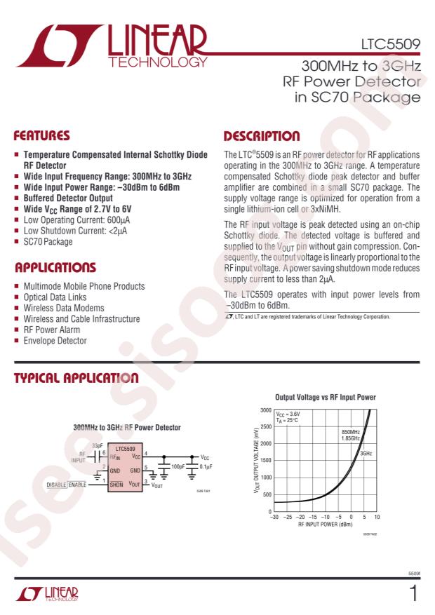 LTC5509ESC6#TRMPBF