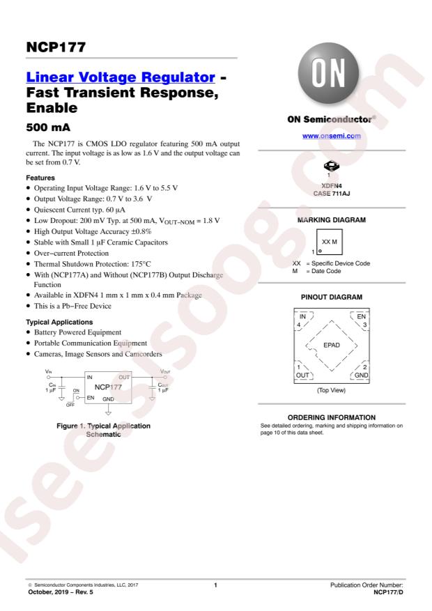 NCP177AMX330TCG