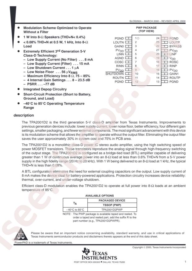 TPA2001D2PWPR